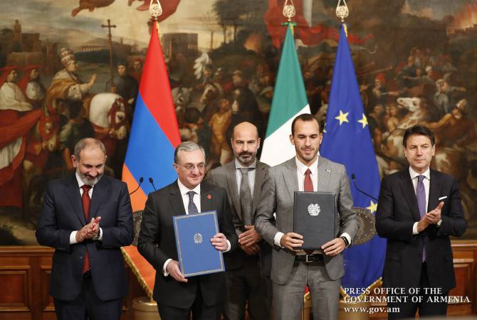 Հայաստանի և Իտալիայի միջև մի շարք փաստաթղթեր են ստորագրվել