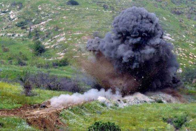 Tractor explodes on landmine in Artsakh