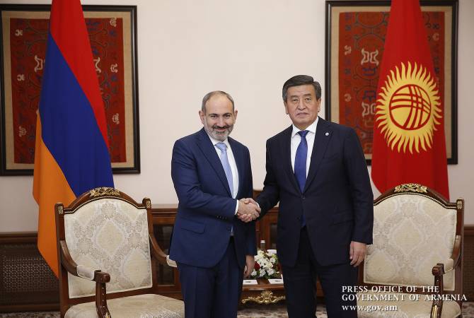 Никол Пашинян и Сооронбай Жээнбеков обсудили перспективы армяно-кыргызского 
экономического развития
