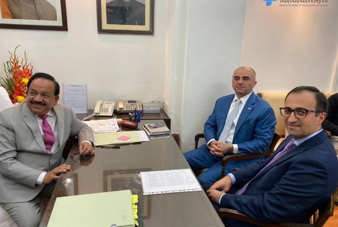 Arsen Torossian a rencontré le Ministre de la Santé de l'Inde