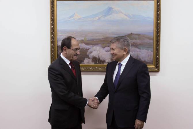 Новоназначенный посол Кыргызстана вручил копии верительных грамот замминистра ИД 
Армении 

