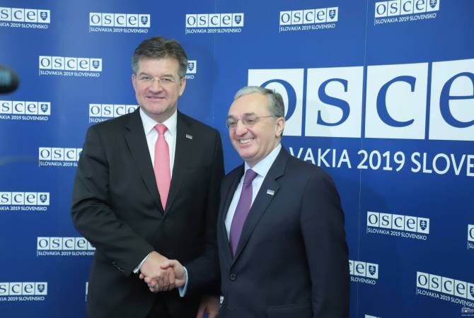 Zohrab Mnatsakanian a rencontré Miroslav Lajčák, Président en exercice de l'OSCE
