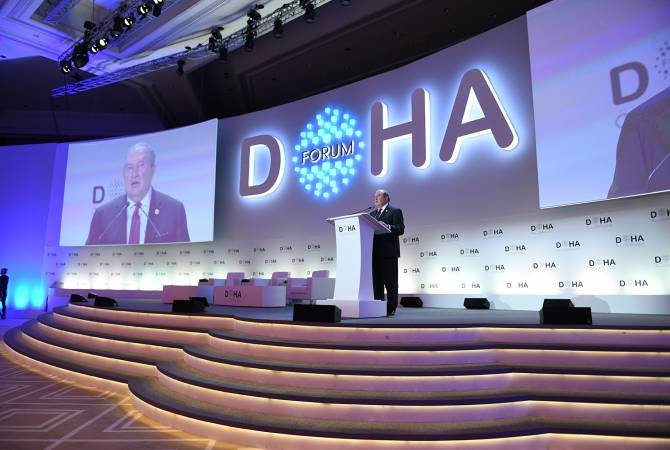 الرئيس أرمين سركيسيان يشترك في منتدى «دوحة 2019» ويلقي كلمة في الافتتاح