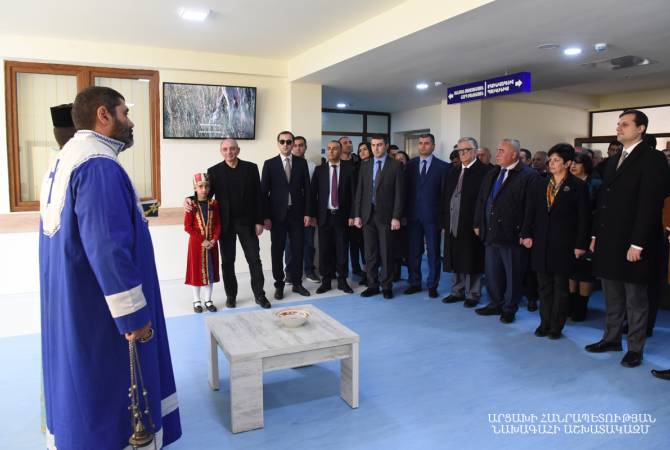 President of Artsakh attends opening ceremony of new building of Kashatagh Regional Medical 
Center