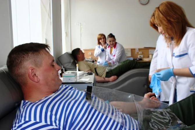 АРМЕНИЯ: Военнослужащие ЮВО в Армении приняли участие в благотворительной акции «Подари жизнь!»