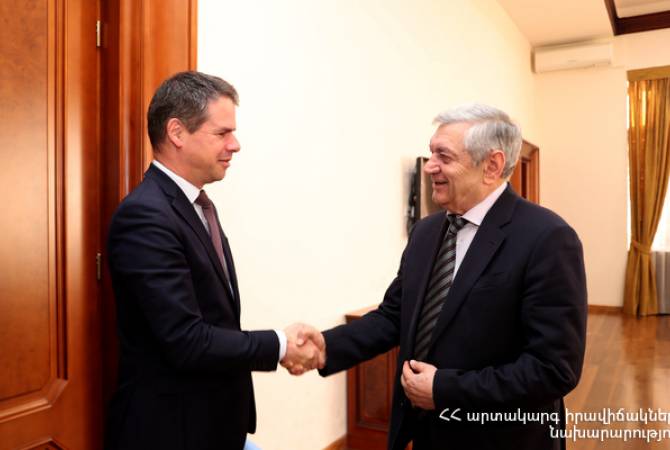 Félix Tsolakian a reçu l'Ambassadeur de France en Arménie