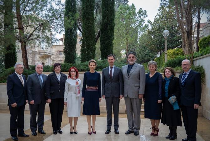 Syrian MP of Armenian origin meets with Assad and his wife