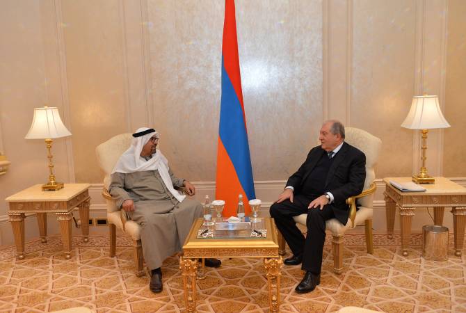 Armenian President meets Chairman of Rotana Hotel Management Corporation in Abu Dhabi