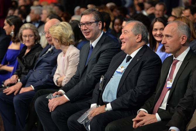 رئيس الجمهورية أرمين سركيسيان يحضر افتتاح المنتدى الاقتصادي العالمي 2020 في دافوس- سويسرا