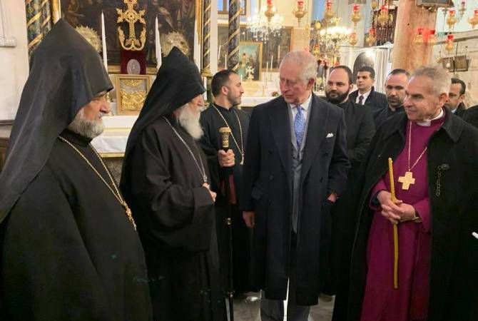 Принц Чарльз посетил Армянскую церковь Святого Рождества в Вифлееме

