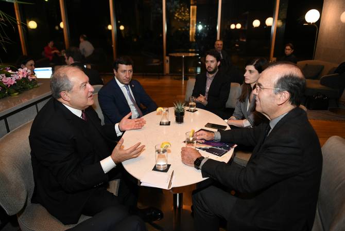 الرئيس أرمين سركيسيان يجتمع مع رئيس مجلس إدارة هيئة الابتكار الإسرائيلية آمي أبلباوم بإسرائيل
