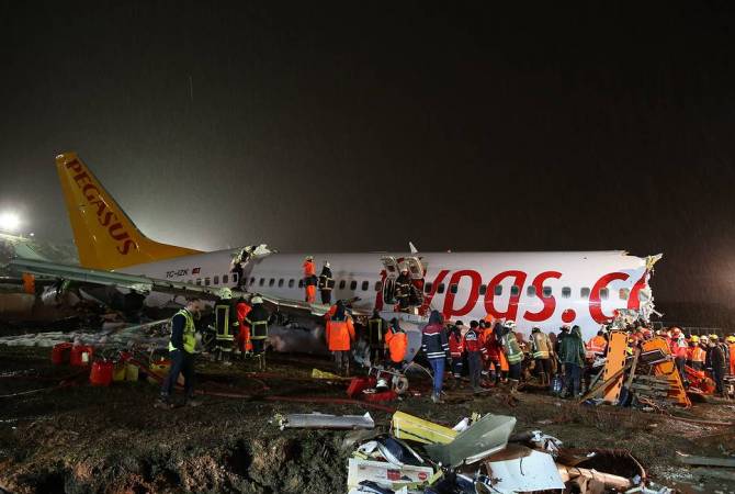 At least three dead as Turkish jet skids off runway in Istanbul