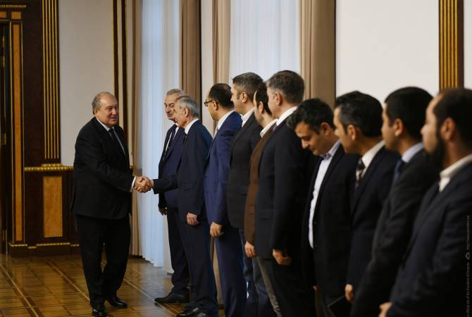 رئيس الجمهورية أرمين سركيسيان يلتقي بممثلي شركات تكنولوجيا المعلومات الأرمينية