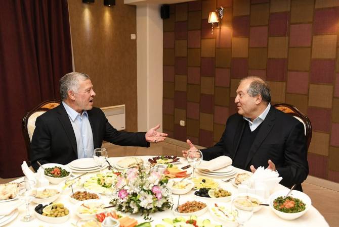 Yerevan’s Derian restaurant made sure King Abdullah II gets the quintessential Armenian 
welcome