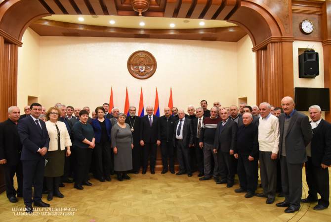 President Bako Sahakyan receives group of activists of Artsakh Movement