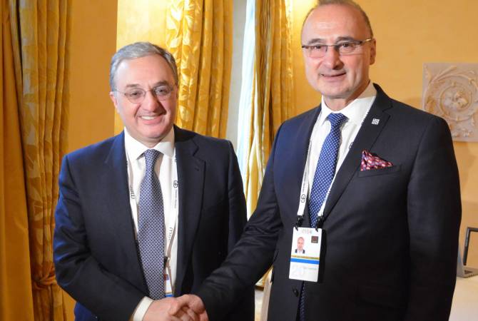 Զոհրաբ Մնացականյանը հանդիպել է Խորվաթիայի արտաքին և եվրոպական հարցերի 
նորանշանակ նախարարի հետ