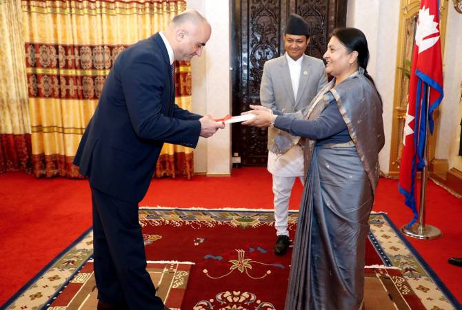 Armenian Ambassador presents credentials to President of Nepal
