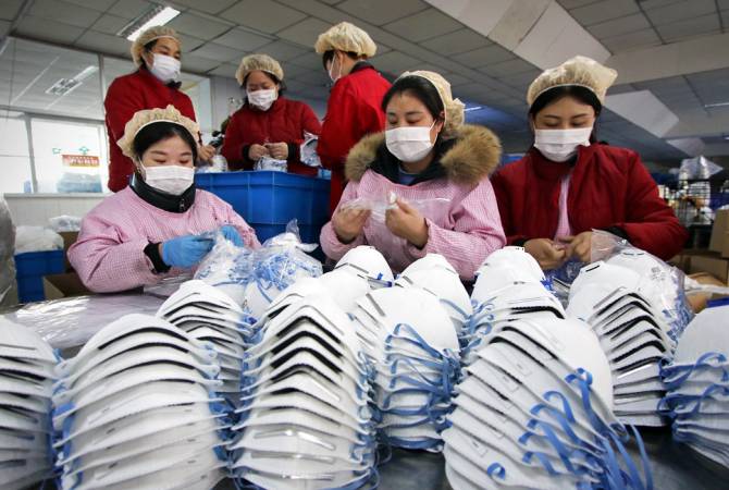 Չինաստանում բժշկական եւ պաշտպանիչ այլ դիմակների արտադրությունը գերազանցել է օրական 76 միլիոնը
