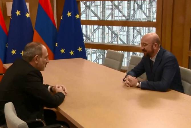 PM Pashinyan, European Council President discuss development of Armenia-EU ties in Brussels