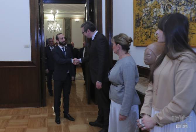 Armenian delegation led by Speaker of Parliament meets with Serbian President