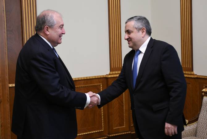 President Sarkissian holds meeting with Head of Food Safety Inspectorate