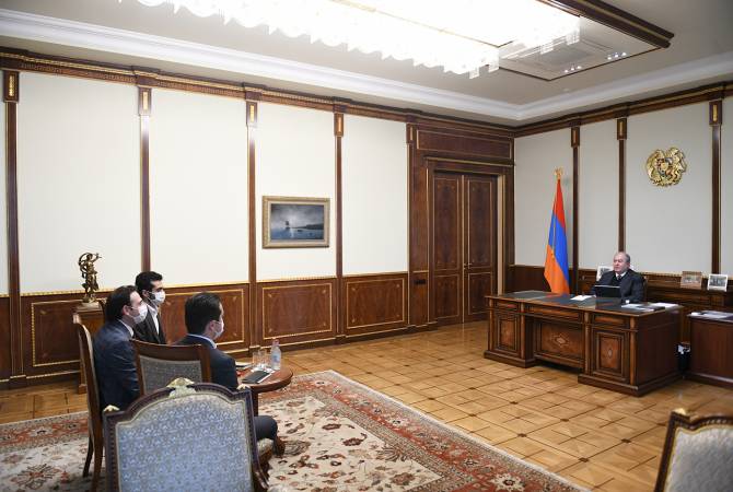Президент Армении принял представителей фонда «Стартап Армения»


