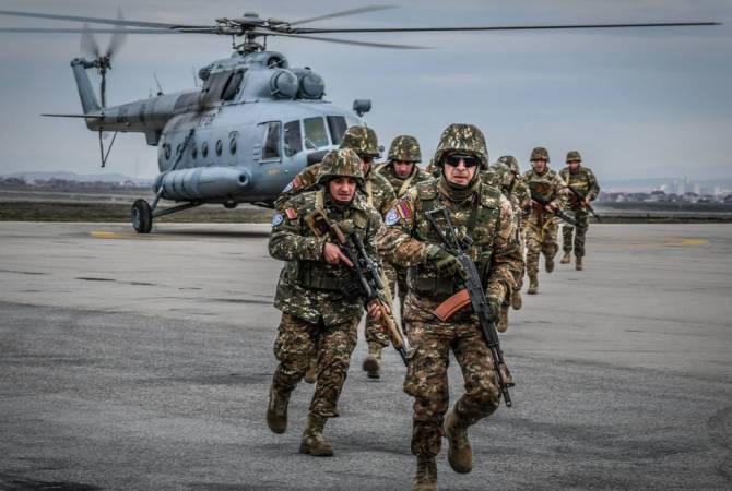 فرقة حفظ السلام الأرمينية بكوسوفو تقوم بتدريبات على التنظيم العملياتي