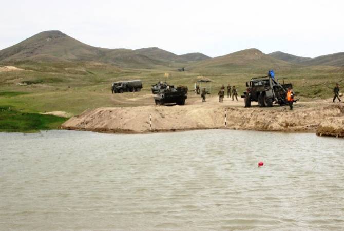 Инженеры ЮВО в Армении на учении обеспечили войска очищенной водой
