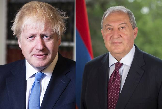 Armenian President wishes speedy recovery to Boris Johnson