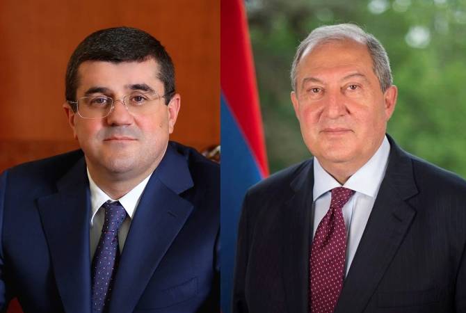 Armenian President congratulates Arayik Harutyunyan on being elected President of Artsakh
