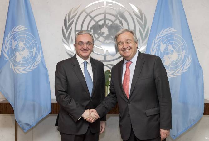 Armenian FM addresses letter to UN Secretary-General