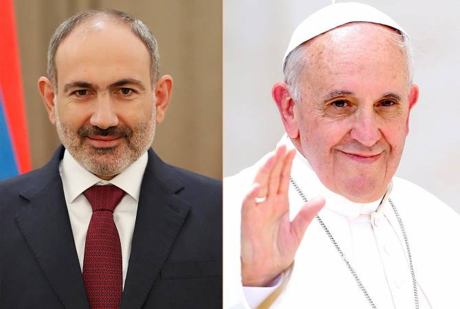 رئيس وزراء أرمينيا نيكول باشينيان محادثة هاتفية مع قداسة البابا فرانسيس وبحث التعاون