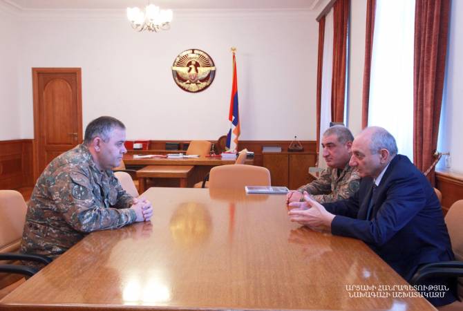 President of Artsakh receives Chief of General Staff of Armenian Armed Forces