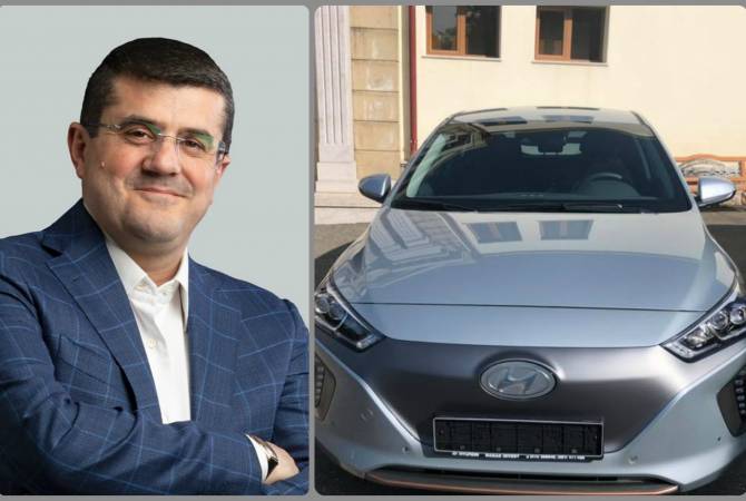 رئيس آرتساخ الجديد أرايك هاروتيونيان يختار سيارة كهربائية لتكون سيارته الرسمية