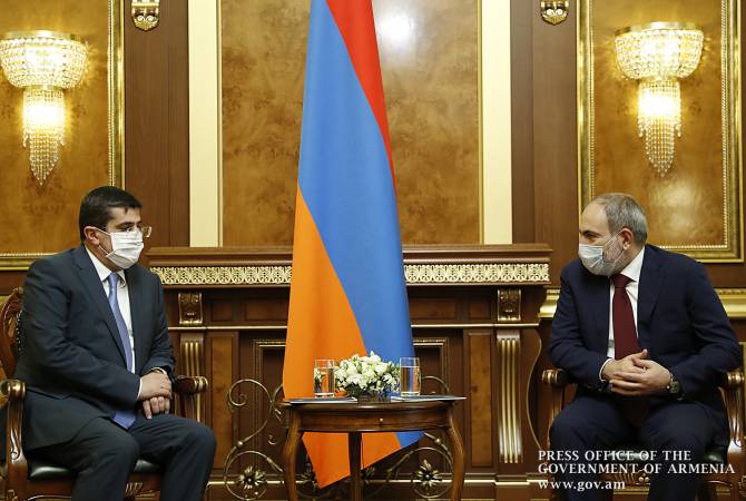 رئيس الوزراء نيكول باشينيان يستقبل رئيس آرتساخ أرايك هاروتيونيان بيوم ذكرى تأسيس جمهوريةأرمينيا ال1 