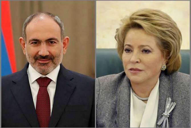 Valentina Matvienko a adressé un message de félicitations à Nikol Pashinyan