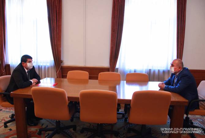 Artsakh President holds meeting with new Secretary of Security Council