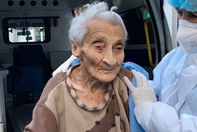  101-летняя Назани Симонян, проживающая в Норкском доме-интернате, преодолела 
COVID-19