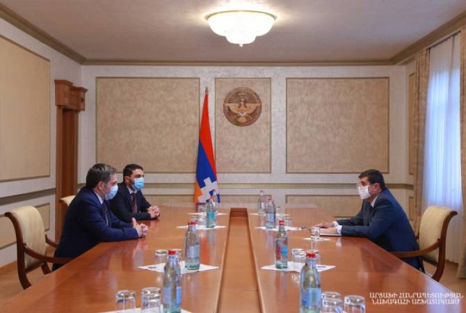 Президент Республики Арцах принял делегацию Федерации футбола Армении