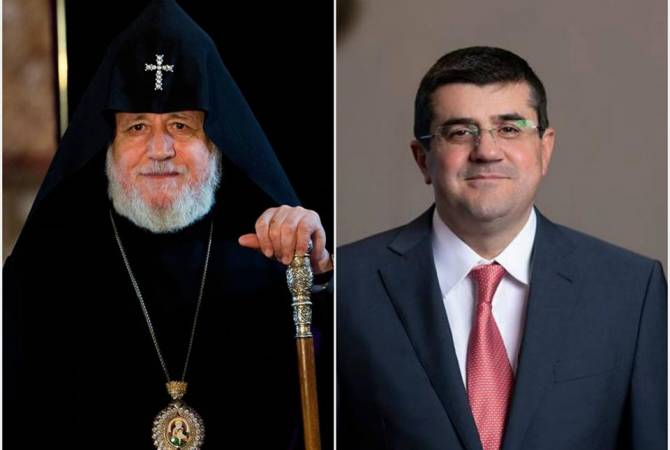 Состоялся телефонный разговор президента Арцаха с Католикосом Всех Армян Гарегином 
Вторым

