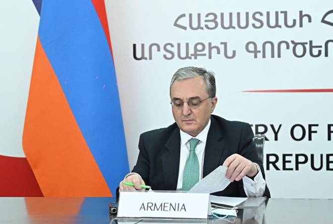 Armenian FM participates in Eastern Partnership ministerial video conference meeting