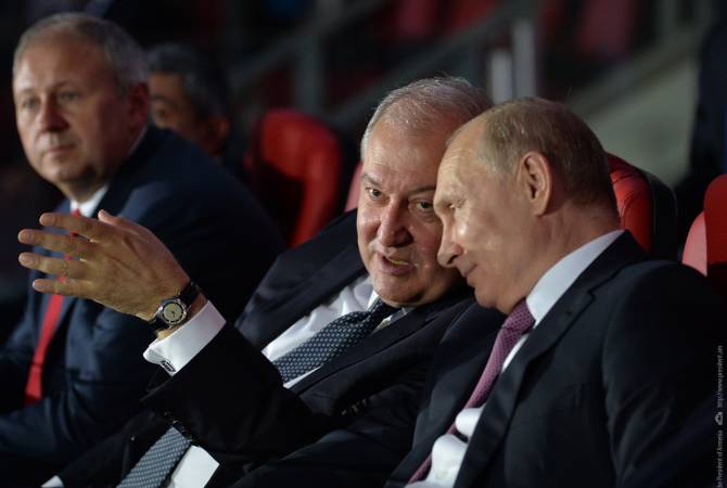  Президент Армен Саркисян направил поздравительное послание президенту РФ 
Владимиру Путину

 