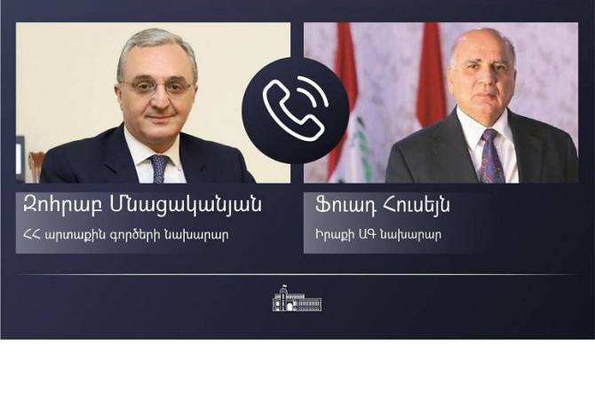 Armenian FM holds phone talk with Iraqi counterpart