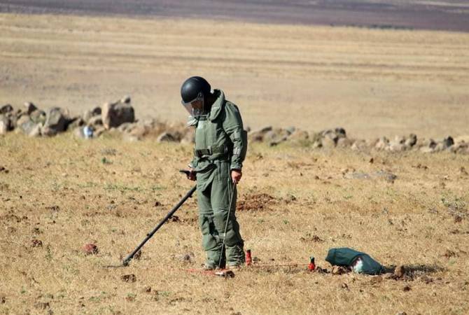 A total of 185.209 square meters of territory cleared by Armenian de-miners in Syria