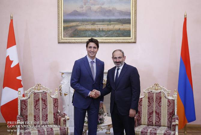 Armenian PM conveys congratulations to Justin Trudeau on Canada Day