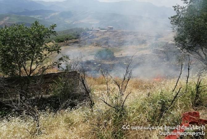Աճանան գյուղի մոտակայքում այրվել է 10 հա բուսածածկ տարածք