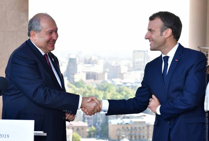 Armenia’s Sarkissian congratulates Macron on French National Day