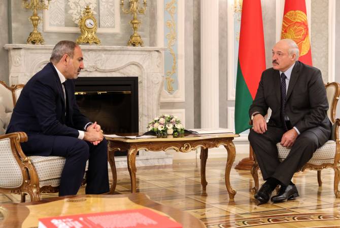 اجتماع رئيس الوزراء الأرميني نيكول باشينيان ورئيس بيلاروسيا ألكسندر لوكاشينكو في مينسك