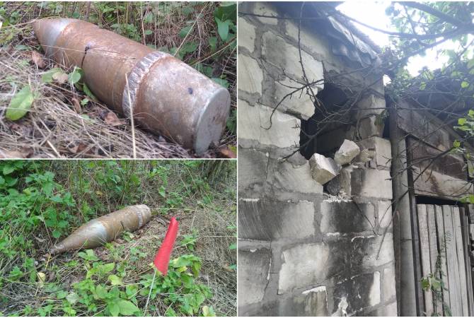 De-miners defuse 122 mm projectile in Chinary village fired by Azerbaijan