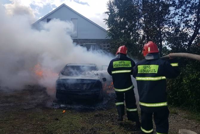 Արմավիրի մարզի Ջրառատ գյուղում ավտոմեքենա է այրվել